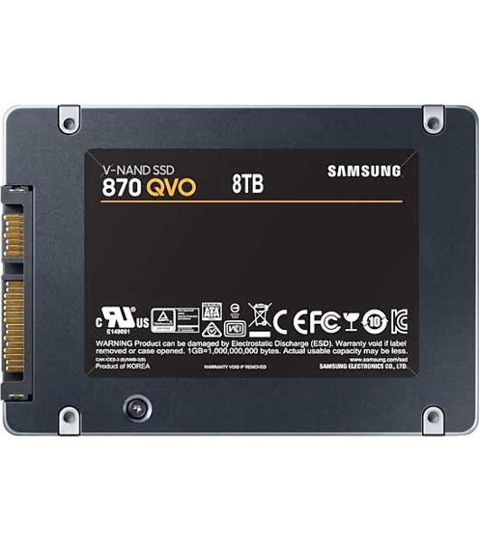 Накопитель SSD Samsung 870 QVO, 8TB, SATA III, 2.5', R/W 560/530
