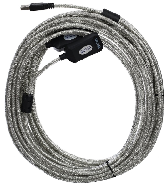 Кабель VCOM VUS7049-15M Кабель-адаптер USB2.0-repeater, удлинительный активный Am-->Af 15м