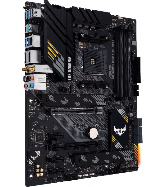 Материнская плата ASUS TUF GAMING B550-PLUS WIFI II, AM4, AMD B550, 4xDDR4, 6xSATA, 2xM.2, 1xPCI-E 3.0 x16, 1xPCI-E 4.0 x16, 3xPCI-E x1, 1xDP, 1xHDMI, 1x 2.5Gb LAN, 2xUSB-A 3.2 Gen 1, 1xUSB-A 3.2 Gen 2, 1xUSB-C 3.2 Gen 2, 3x3.5 мм, 7.1, ATX