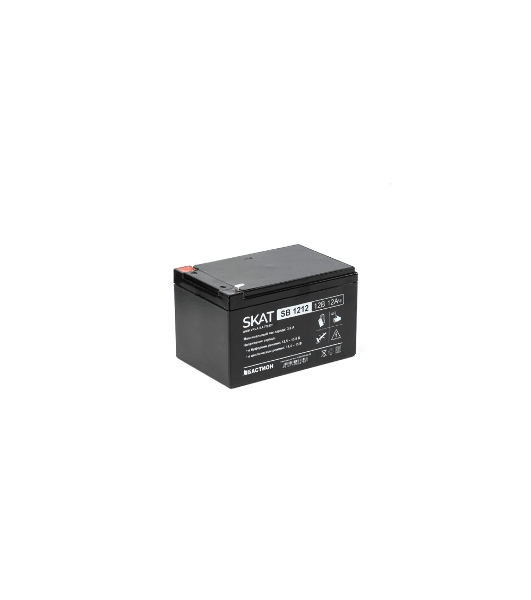 Аккумулятор SKAT SB 1212, 12В, 12Ач, максимальный ток заряда 3,6 А.