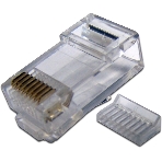 Коннектор LANMASTER (TWT-PL45-8P8C-6V) UTP Cat.6 RJ45 прозрачный (упак.: 100 шт), фото 1