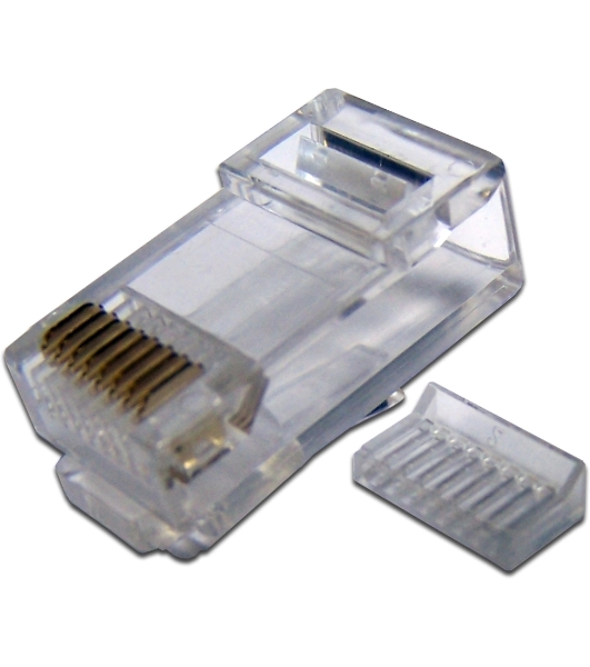 Коннектор LANMASTER (TWT-PL45-8P8C-6V) UTP Cat.6 RJ45 прозрачный (упак.: 100 шт)