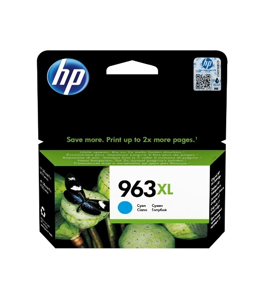 Картридж струйный HP 963XL 3JA27AE голубой увеличенной емкости (1600 стр) для HP OfficeJet Pro 9010, 9013, 9020, 9023