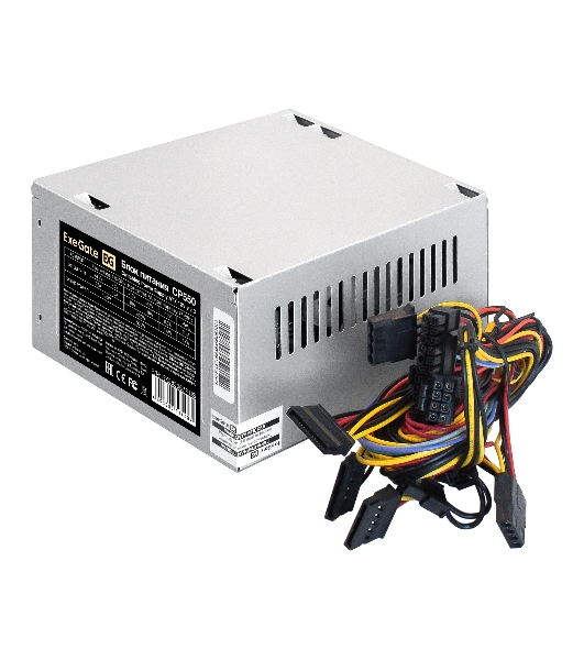 Блок питания ExeGate CP550 (EX282067RUS), 550Вт, 80мм, серебряный