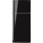 Холодильник Sharp SJ-XP59PGBK черное стекло двухкамерный 430/148л морозилка сверху, No Frost, фото 1