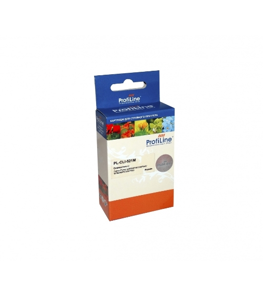 Картридж струйный ProfiLine PL-CLI-521M для принтеров Canon Pixma IP3600/IP4600/MP540/MP550/MP620/MP630/MP980 с чипом водн