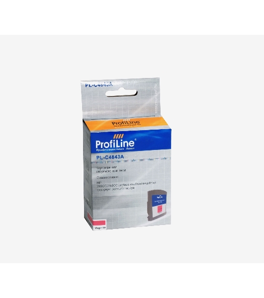Картридж струйный ProfiLine PL-C4843A №10 для принтеров HP DJ 2000C/2500C Designjet Colorpro cad/ga Magenta водные