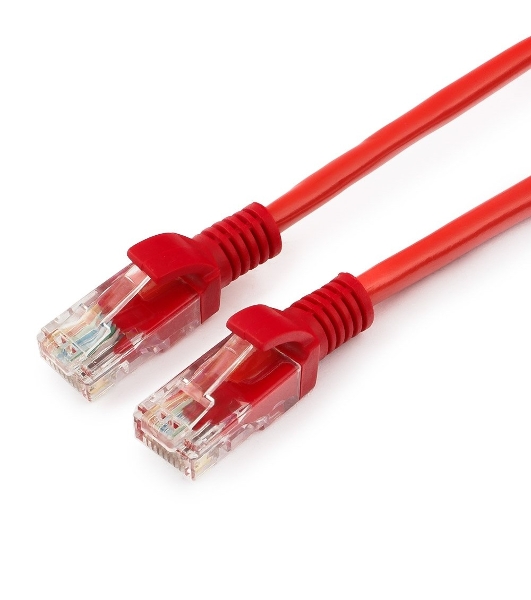 Патч-корд UTP Cablexpert cat.5e, 5м, литой, многожильный, красный