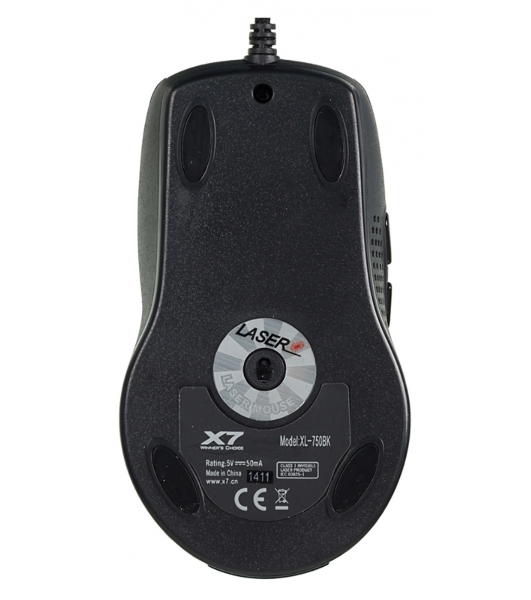 Мышь проводная A4Tech XL-750BK черный, 3600 dpi, USB, кнопки - 7