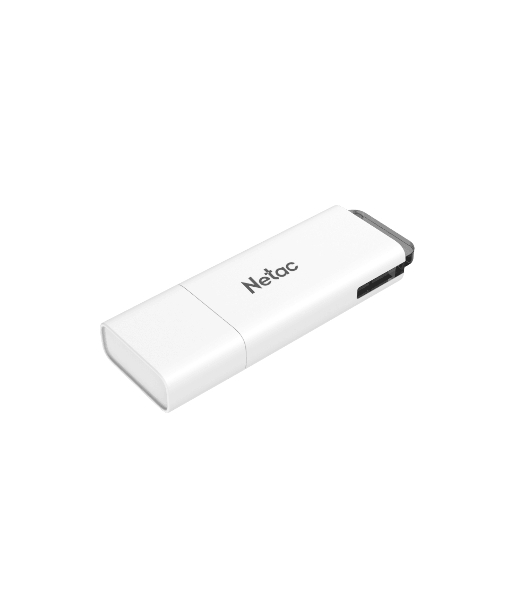 Флешка USB Netac U185 (NT03U185N-064G-20WH), 64Gb, USB 2.0, R/W 25/10, белый/серый