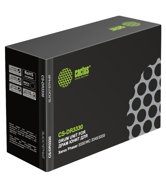 Блок фотобарабана Cactus 101R00555 CS-DR3330 черный ч/б:30000 стр. для Ph 3330/WC 3345/3335 Xerox