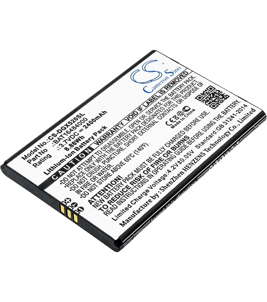 Аккумулятор CameronSino CS-DGX520SL BAT16484000 для DOOGEE X5 Max X5 MAX Pro 3.7V, 2400mAh, 8.88Wh
