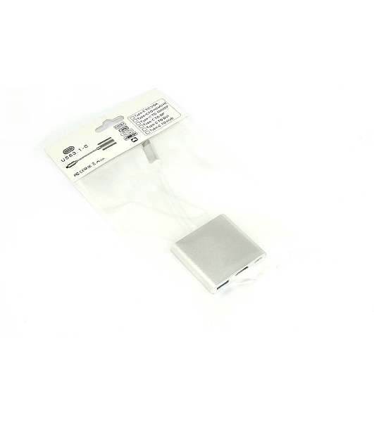 Адаптер Multiport Type-C на USB, HDMI 2.0 Type-С для MacBook, серебристый