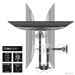 Настольное крепление ExeGate EDM2-3210-11 (кронштейн для двух мониторов 15'-32', VESA 75x75, 100x100, макс. нагрузка на один кронштейн 10 кг, наклон -90°/+90°, поворот -90°/+90°, вращение 360°, 2 способа крепления: сквозное и струбцина, черный), фото10