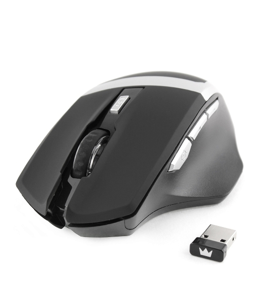 Мышь беспроводная Crown Gaming CMXG-801 черный, 1600 dpi, радиоканал, USB, кнопки - 7