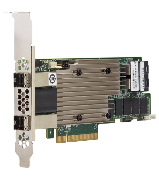 Контроллер MegaRAID 9480-8I8e SGL (05-50031-00), PCIe 3.1 x8 LP, SAS/SATA/NVMe, RAID 0,1,5,6,10,50,60, 16port(2 * int SFF8643 + 2 * ext SFF8644), 4Gb Cache, 3516ROC