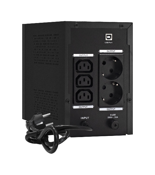 Источник бесперебойного питания ExeGate SpecialPro UNB-1200.LED.AVR.2SH.3C13.USB 1200VA/750W, LED, AVR, 2*Schuko+3*C13, USB,съемн.кабель, металлический корпус, черный