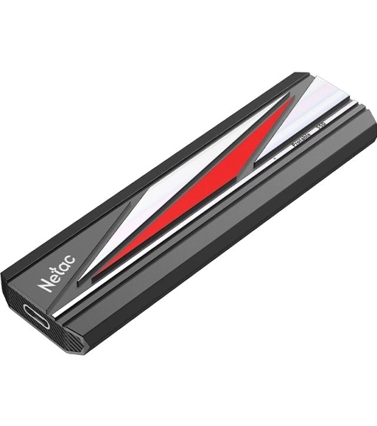 Внешний SSD Netac ZX20L, 1TB, USB 3.2 Gen 2x2 Type-C, R/W 2000/1800, черный