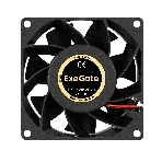 Вентилятор 24В DC ExeGate EX08038S2P-24 (80x80x38 мм, Sleeve bearing (подшипник скольжения), 2pin, 4500RPM, 43dBA), фото4