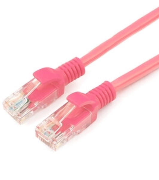 Патч-корд UTP Cablexpert cat.5e, 0.25м, литой, многожильный, розовый