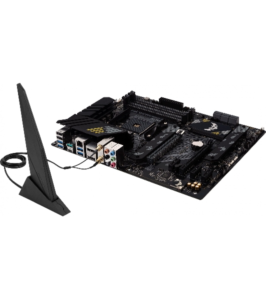 Материнская плата ASUS TUF GAMING B550-PLUS WIFI II, AM4, AMD B550, 4xDDR4, 6xSATA, 2xM.2, 1xPCI-E 3.0 x16, 1xPCI-E 4.0 x16, 3xPCI-E x1, 1xDP, 1xHDMI, 1x 2.5Gb LAN, 2xUSB-A 3.2 Gen 1, 1xUSB-A 3.2 Gen 2, 1xUSB-C 3.2 Gen 2, 3x3.5 мм, 7.1, ATX