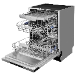 Встраиваемая посудомоечная машина Monsher MD 6004, ширина 60 см, Количество корзин: 3, 14 комплектов посуды, Электронное управление, Цифровой дисплей, Отсрочка старта 1-24 часов, Луч на полу, Внутреннее освещение, программ: Интенсивная, Нормальная, ЕСО, Стекло, 90 минут, Быстрая, Замачивание, 7 температурных режимов, Использование таблеток '3 в 1', Половинная загрузка, Индикаторы отсутствия соли/ополаскивателя, Регулируемая по высоте верхняя корзина, Полки д, фото3
