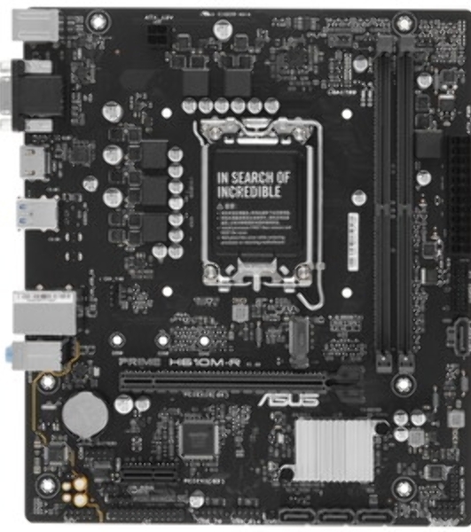 Материнская плата ASUS PRIME H610M-R-SI, LGA 1700, Intel H610, 2xDDR5, 4xSATA, 1xM.2, 1xPCIe 4.0 x16, 1x1Gb LAN, 2xUSB-A 2.0, 2xUSB-A 3.2 Gen 1, 1xVGA, 1xHDMI, 1xDP, 3x3.5 мм, 1xRS-232, 1xLPT, 7.1, mATX