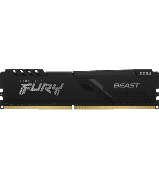 Оперативная память Kingston Fury Beast, DDR4, 8GB (1x8GB), 3600MHz, CL17, DIMM, с радиатором, черны