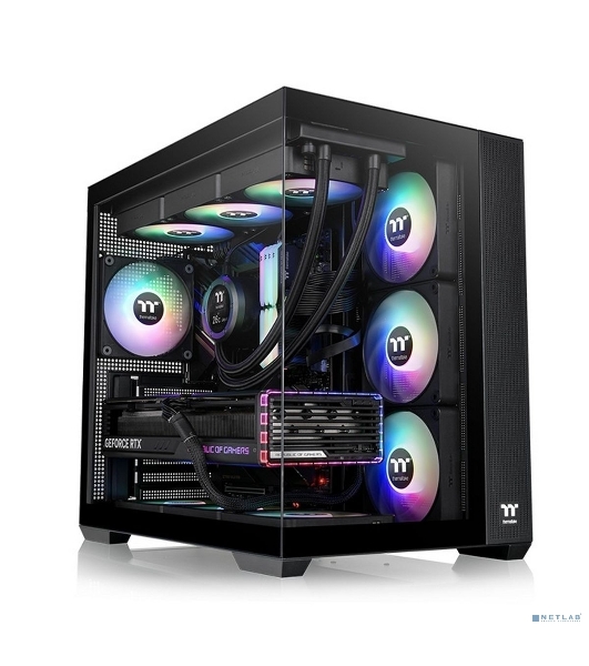 Компьютерный корпус Thermaltake View 380 TG ARGb черный без БП ATX 6x120мм 2x140мм 1x200мм 2xUSB3.0 audio bott PSU