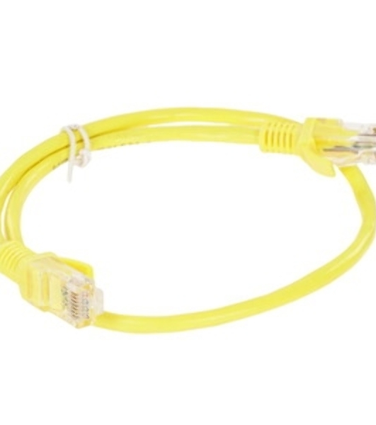 Патч-корд UTP Cablexpert cat.5e, 0.5м, литой, многожильный, желтый