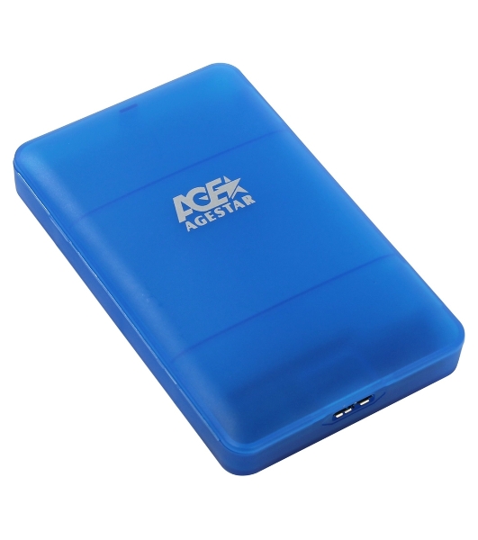 Внешний корпус для HDD/SSD AgeStar 3UBCP3 SATA пластик синий 2.5'