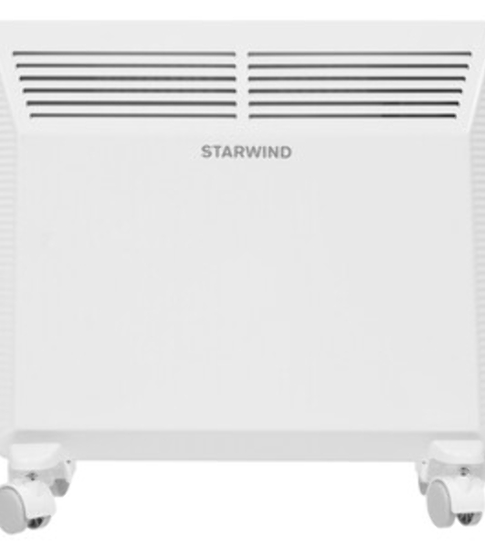 Конвектор электрический Starwind SHV5010, белый, 1000 Вт, 15 м2, термостат, 1 режим мощности