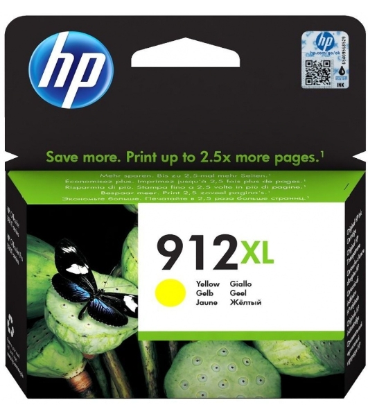 Картридж струйный HP 912XL 3YL83AE желтый увеличенной емкости (825 стр) для HP OfficeJet 801x, 802x