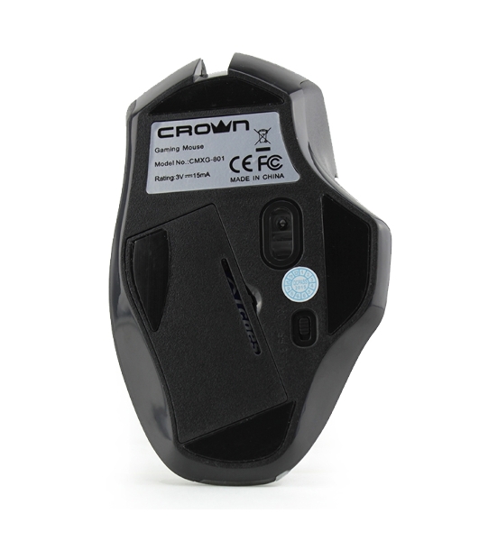 Мышь беспроводная Crown Gaming CMXG-801 черный, 1600 dpi, радиоканал, USB, кнопки - 7
