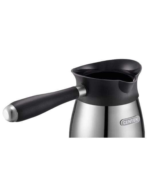 Электрическая турка Centek CT-1098 SS(металл) 0.5л, 1000Вт, нерж.сталь, съемная мягкая ручка