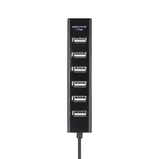 Разветвитель USB Rexant на 7 портов черный