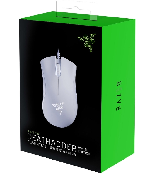 Мышь проводная Razer DeathAdder Essential белый, 6400 dpi, USB, кнопки - 5