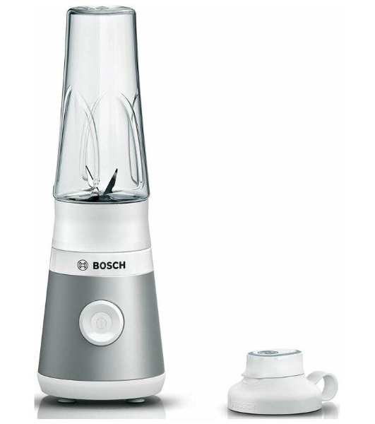 Блендер стационарный Bosch MMB2111T серебристый, 450 Вт, 1 скорость