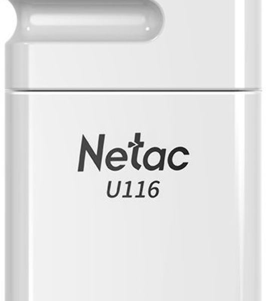 Флешка USB Netac U116 (NT03U116N-032G-20WH), 32Gb, USB 2.0, R/W 70/30, белый