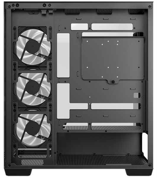 Компьютерный корпус Deepcool CG580 4F черный без БП ATX 6x120мм 3x140мм 2xUSB 3.0 audio bott PSU