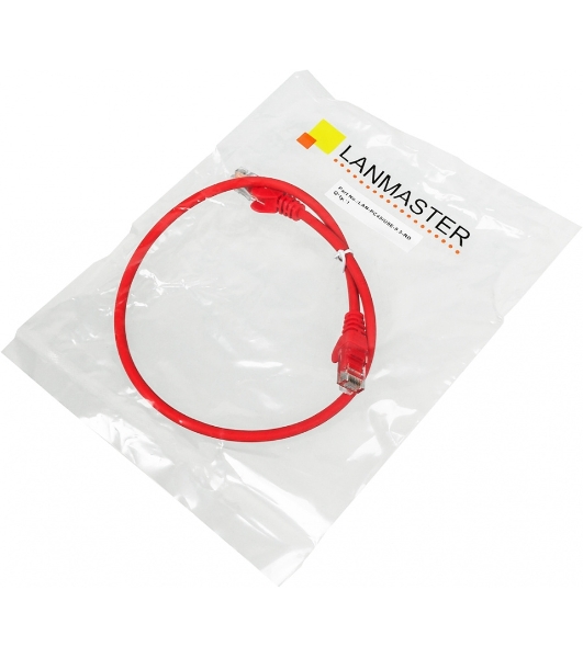 Патч-корд Lanmaster utp LAN-PC45/U5E-0.5-RD вилка RJ-45-вилка RJ-45 кат.5е 0.5м красный LSZH (уп.:1шт)