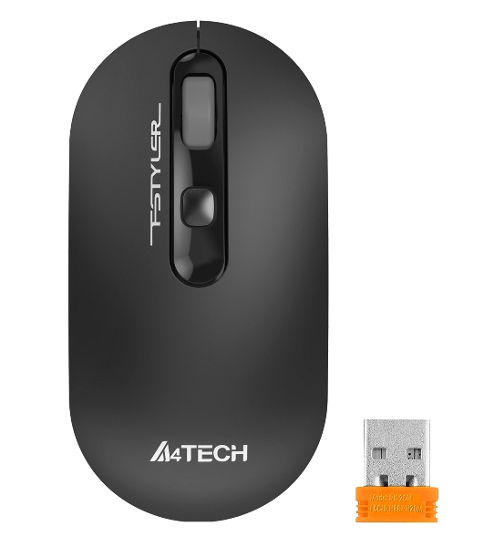 Мышь беспроводная A4Tech Fstyler FG20 серый, 2000 dpi, радиоканал, USB, кнопки - 4