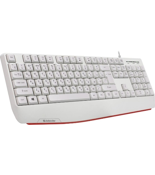 Клавиатура проводная Defender Atom HB-546, USB, белый