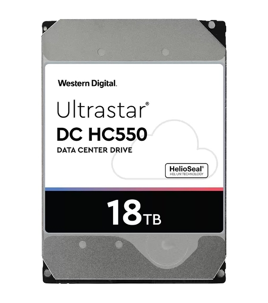 Жесткий диск Western Digital Original SATA-III 18Tb 0F38459 WUH721818ALE6L4 Ultrastar DC HC550 (7200rpm) 512Mb 3.5'
