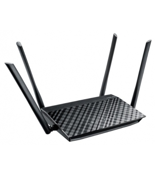 Маршрутизатор беспроводной Asus RT-AC1200 10/100BASE-TX черный (Dual Band)