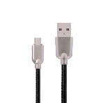 Кабель USB ACD-Allure MicroUSB - USB-A Кожа, 1м, черный, фото4