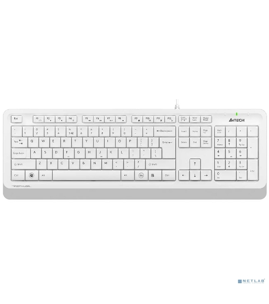 Клавиатура проводная A4Tech Fstyler FK10, USB, белый/серый