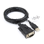 Конвертер USB->SERIAL Cablexpert UAS-DB9M-02 AM/DB9M, 1,5 м, PL2303TA, WinXP-Win8, черный, пакет, фото 1