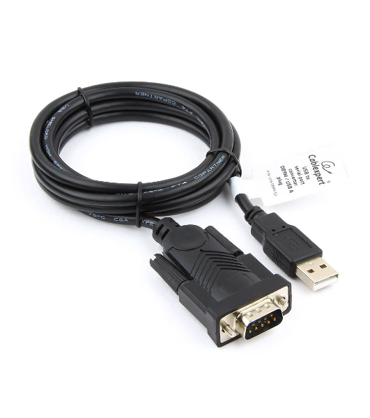 Конвертер USB->SERIAL Cablexpert UAS-DB9M-02 AM/DB9M, 1,5 м, PL2303TA, WinXP-Win8, черный, пакет