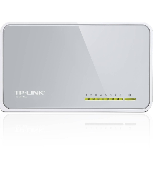 Коммутатор TP-Link SOHO TL-SF1008D Коммутатор 8-port 10/100M mini Desktop Switch, 8 10/100M RJ45 ports, Plastic case